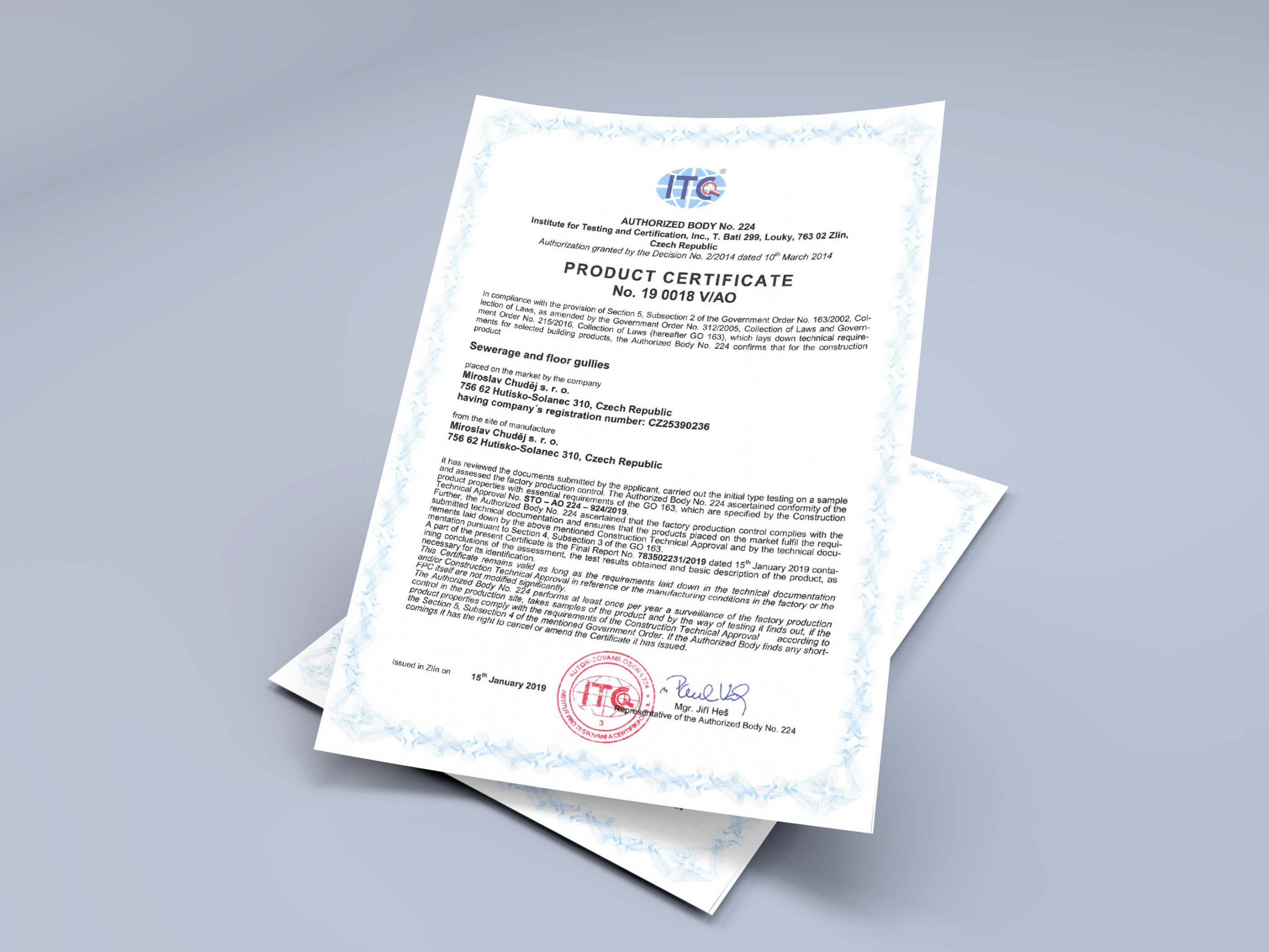 ITC Certificate 2021