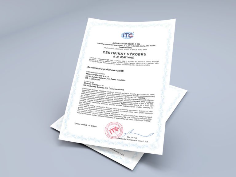 ITC certifikát CZ 2021