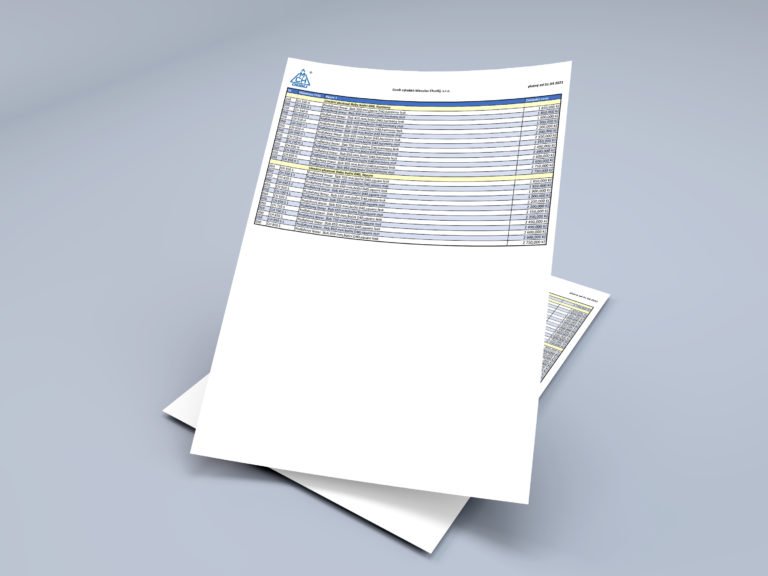 Ceník pro velkoobchodní prodej xls.