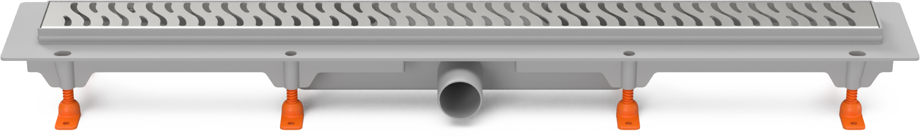 Podlahový linear. žlab 750 mm,boční D40,harmony lesk