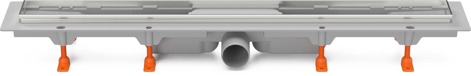 Sumidero linal con acero inoxidable, lateral D50, sin rejilla, 750 mm
