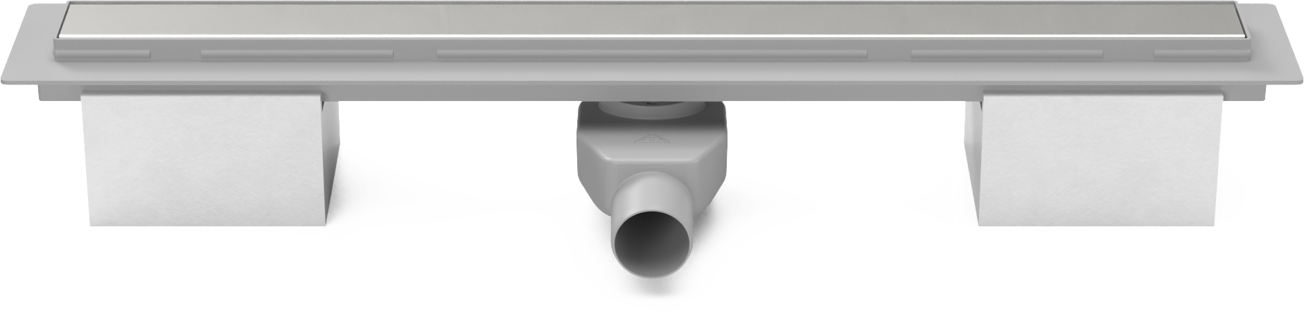 Lineární plastový žlab 850 mm, klasik mat s bočním odtokem D 50 a otočným sifonem