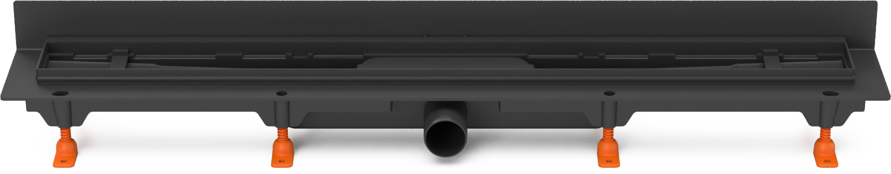 Podlahový linear. žlab ke stěně černý 950 mm, boční D40, bez mřížky