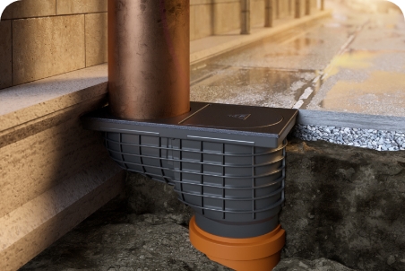 Lapače střešních splavenin s litinovým povrchem